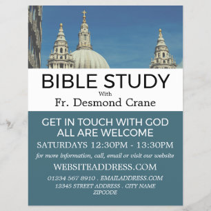 Prospectus 21,6 Cm X 24,94 Cm St Paul's Cathedral, Christian Bible Class Advert