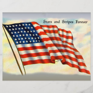 Prospectus 21,6 Cm X 24,94 Cm Stars and Stripes Forever, 4 juillet