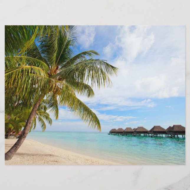 Prospectus 21,6 Cm X 24,94 Cm Station exotique (Devant)