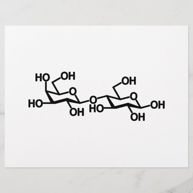 Prospectus 21,6 Cm X 24,94 Cm Structure du lait lactose (Devant)