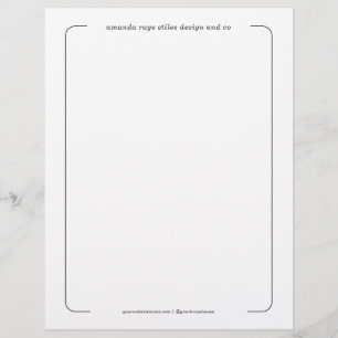 Prospectus 21,6 Cm X 24,94 Cm Studio de Design d'intérieur de marque minimaliste