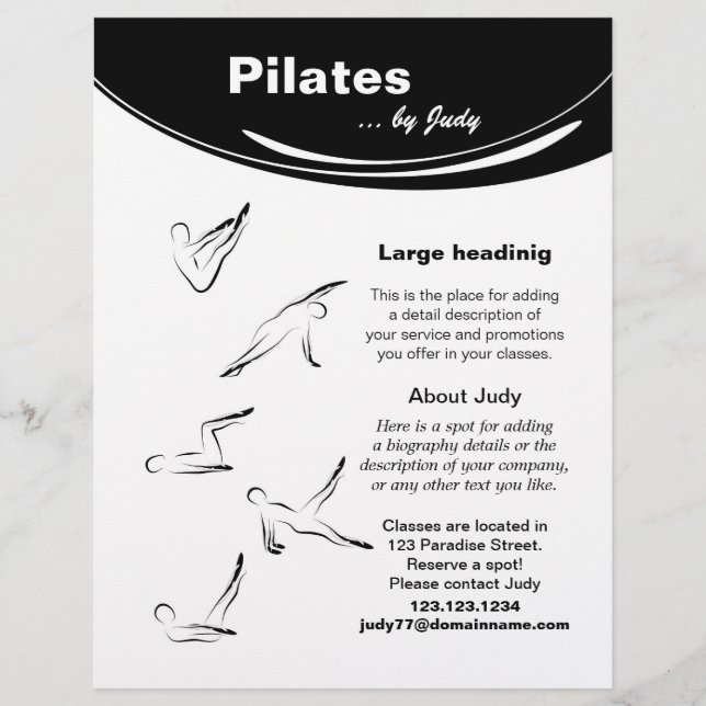 Prospectus 21,6 Cm X 24,94 Cm Studio Pilates (Devant)