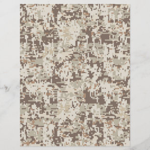 Prospectus 21,6 Cm X 24,94 Cm Style Désert Camouflage Numérique Décor Beige