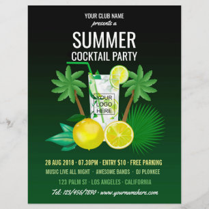 Prospectus 21,6 Cm X 24,94 Cm Summer Cocktails Club/Corporate Party ajouter la p