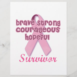 Prospectus 21,6 Cm X 24,94 Cm Survivant du cancer du sein