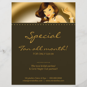 Prospectus 21,6 Cm X 24,94 Cm Tanning Flyer Super Gold Bijoux Femme