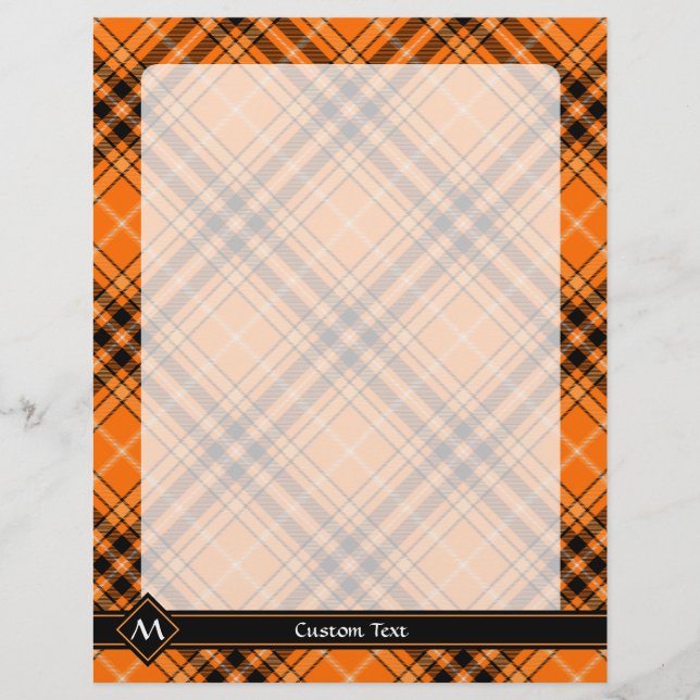Prospectus 21,6 Cm X 24,94 Cm Tartan orange d'Halloween (Devant)