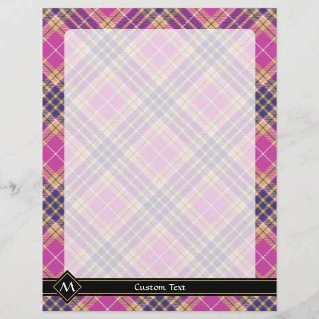 Prospectus 21,6 Cm X 24,94 Cm Tartan rose, or et bleu (Devant)