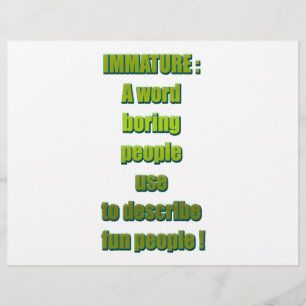 Prospectus 21,6 Cm X 24,94 Cm Texte drôle immature