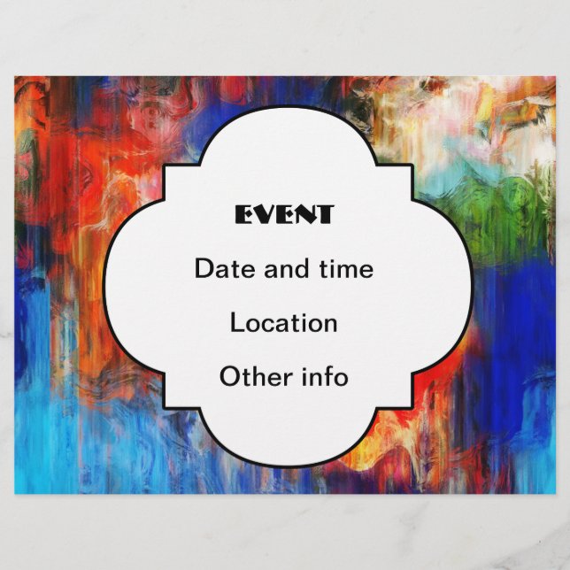 Prospectus 21,6 Cm X 24,94 Cm Texture colorée (Devant)