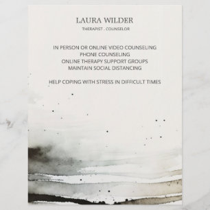 Prospectus 21,6 Cm X 24,94 Cm Thérapeute Conseiller en aquarelle abstraite