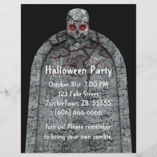 Prospectus 21,6 Cm X 24,94 Cm Tombstone - Halloween Flyer