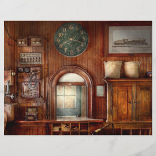 Prospectus 21,6 Cm X 24,94 Cm Train - Bureau - Fenêtre des preneurs de billets