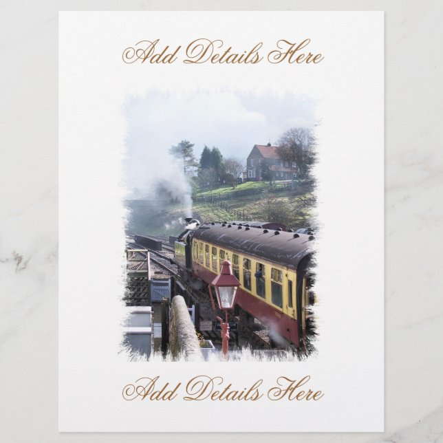 PROSPECTUS 21,6 CM X 24,94 CM TRAINS À VAPEUR (Devant)