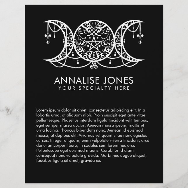 Prospectus 21,6 Cm X 24,94 Cm Triple Moon - Triple Goddess Orament (Devant)