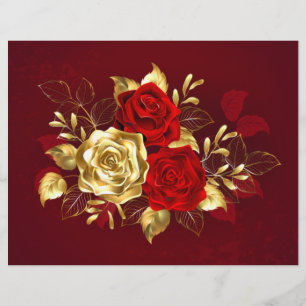 Prospectus 21,6 Cm X 24,94 Cm Trois Roses de bijoux