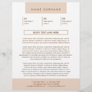 Prospectus 21,6 Cm X 24,94 Cm Typographie simple minimaliste Pastel Peach 8,5x11