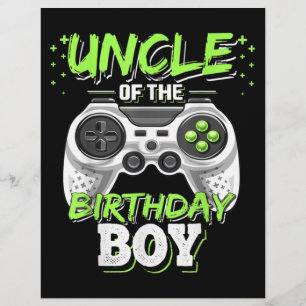 Prospectus 21,6 Cm X 24,94 Cm Uncle of the Birthday Boy Matching jeu vidéo
