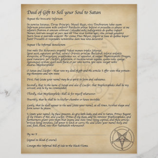 Prospectus 21,6 Cm X 24,94 Cm Vends ton âme à Satan !