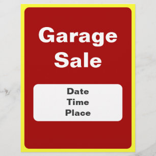 Prospectus 21,6 Cm X 24,94 Cm Vente De Garage Et Vente De Jardin Faire-part Flye