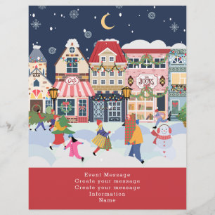 Prospectus 21,6 Cm X 24,94 Cm Ville de Noël Whimsy Créer votre propre