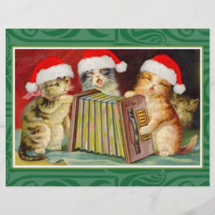 Prospectus 21,6 Cm X 24,94 Cm Vintage Christmas Cats