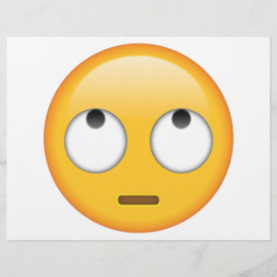 Prospectus 21,6 Cm X 24,94 Cm Visage avec les yeux roulants - Emoji