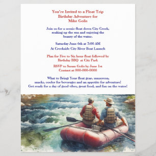 Prospectus 21,6 Cm X 24,94 Cm Voyage en flottant Circulaire d'aventure d'anniver