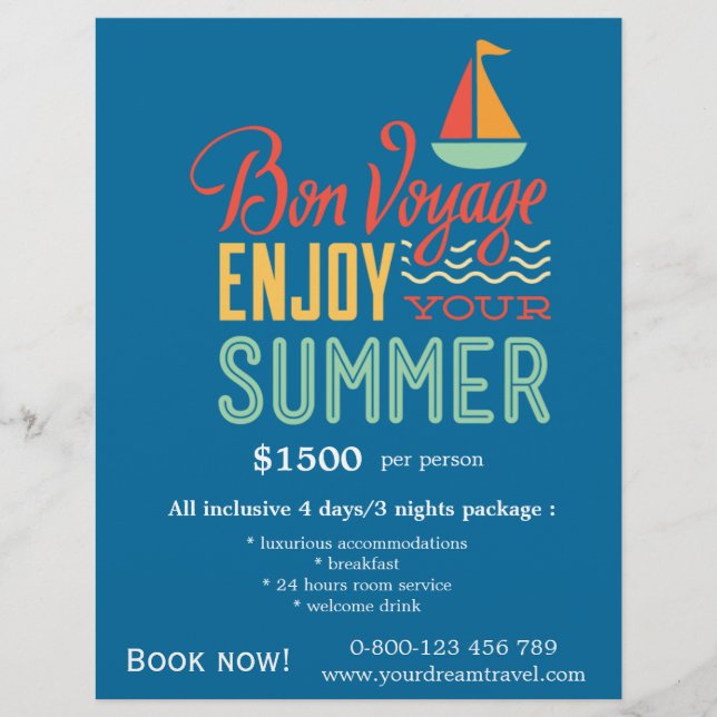 Prospectus 21,6 Cm X 24,94 Cm Voyages d'excursions (Devant)