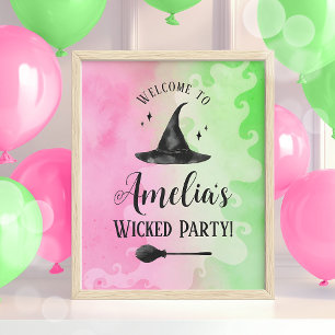 Prospectus 21,6 Cm X 24,94 Cm Wicked Witch Anniversaire Affiche de bienvenue