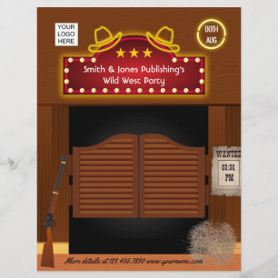 Prospectus 21,6 Cm X 24,94 Cm Wild West Corporate Function ajouter photo et logo