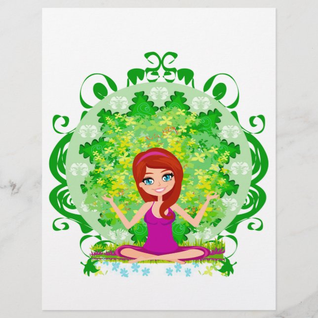 Prospectus 21,6 Cm X 24,94 Cm Yoga girl Flyer (Devant)