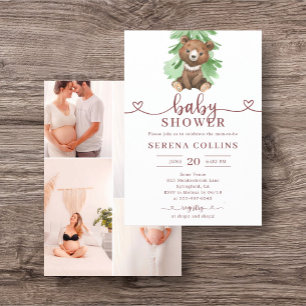 Prospectus Calligraphie du coeur de l'ours Baby shower photo