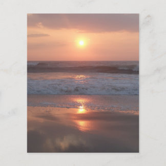 Prospectus Coucher de soleil rose sur la plage