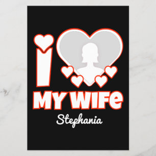 Prospectus Custom I Love My Wife - Ajouter Nom & Photo