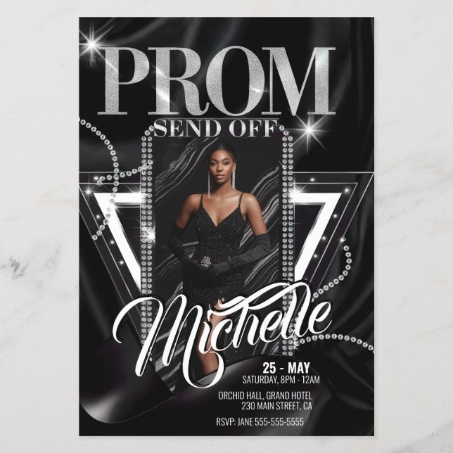 Prospectus Fête d'ENVOI PROM Diamond Glamour Personnalisé (Devant)