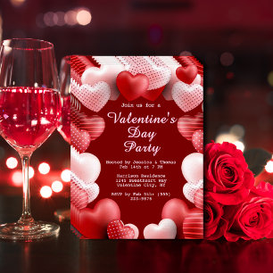 Prospectus Saint Valentin Coeurs d'amour rose et rouge