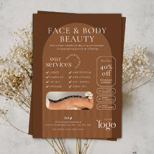 Prospectus Salon de beauté spa bohème tendance en terre cuite