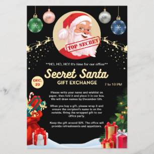 Prospectus Secret Père Noël échange cadeau Black Xmas Event P