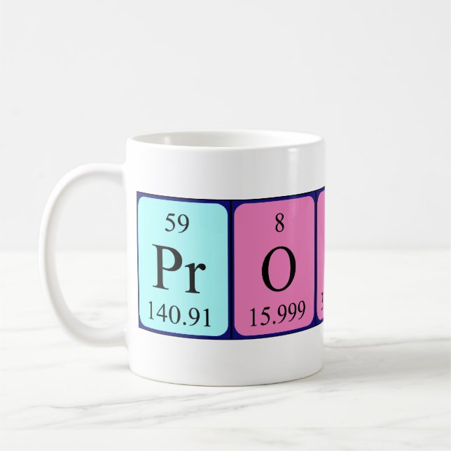 Prosper periodic table name mug (Left)