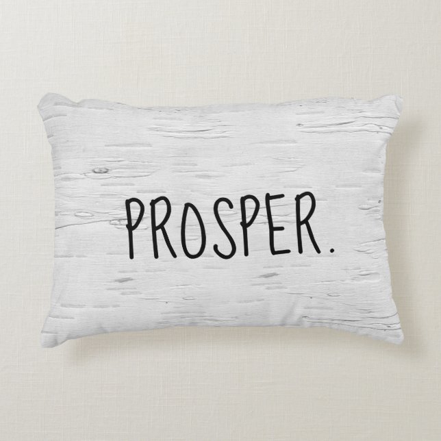 PROSPER Text On Birch Tree  Accent Pillow (Front)