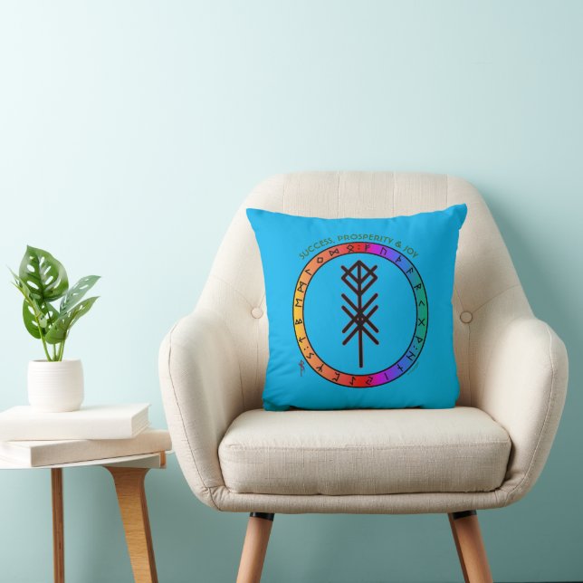 Prosperity Attraction Bindrune Pillow (Chair)