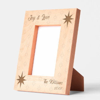 Prosperity Christmas Star-Text 4x6 Portrait Etched Frames