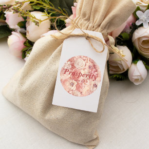 Prosperity Psalm 1:1-3 Verse Elegant Pink Flowers  Classic Round Sticker