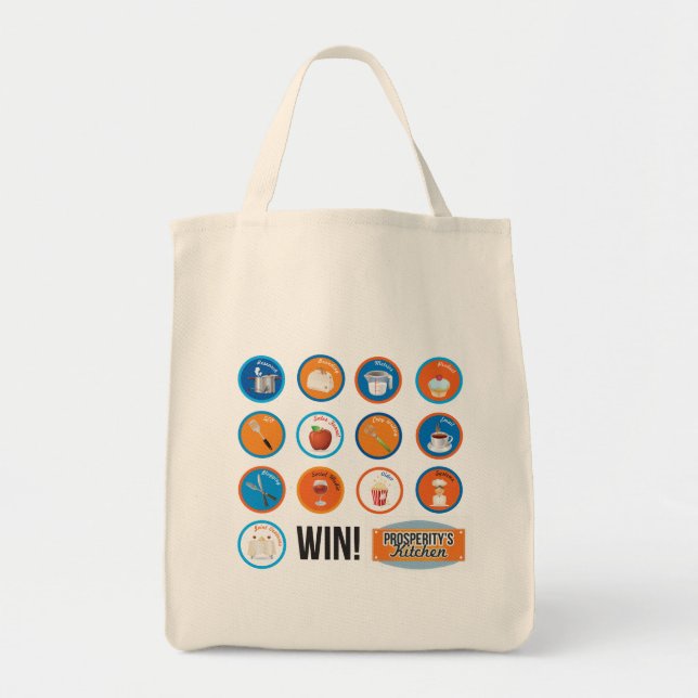 Prosperity's Kitchen Grocery Tote Bag (Front)