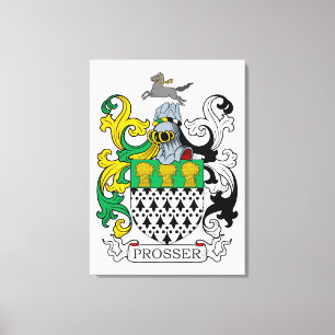 Prosser Family Crest Canvas Print