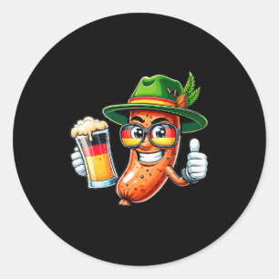 Prost Beer German American Flag Men Mug  Classic Round Sticker