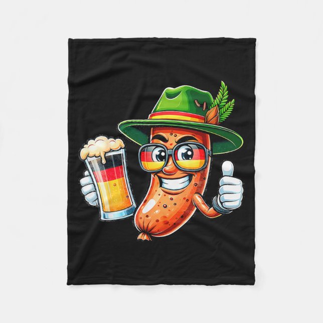 Prost Beer German American Flag Men Mug  Fleece Blanket (Front)
