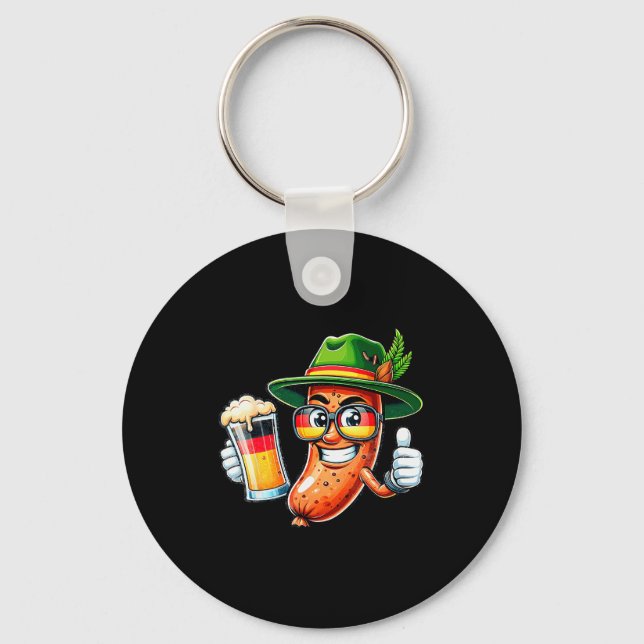 Prost Beer German American Flag Men Mug  Keychain (Front)