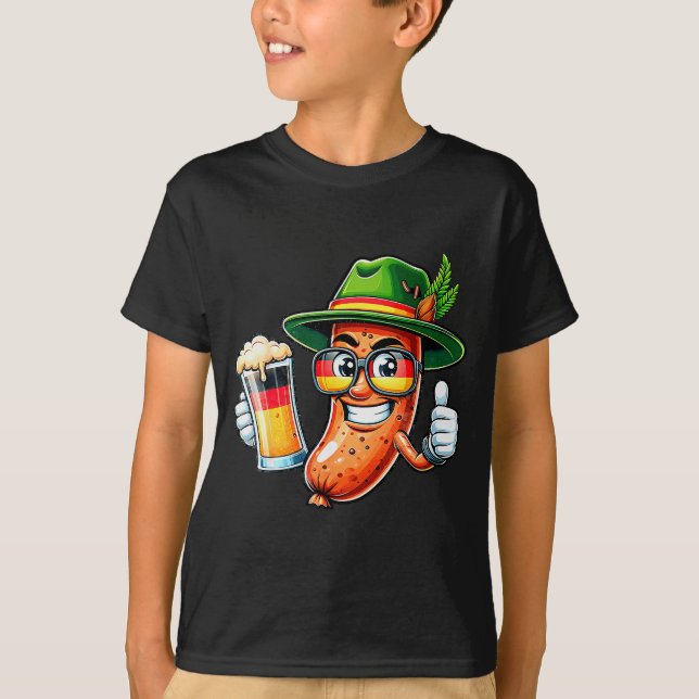 Prost Beer German American Flag Men Mug  T-Shirt (Front)